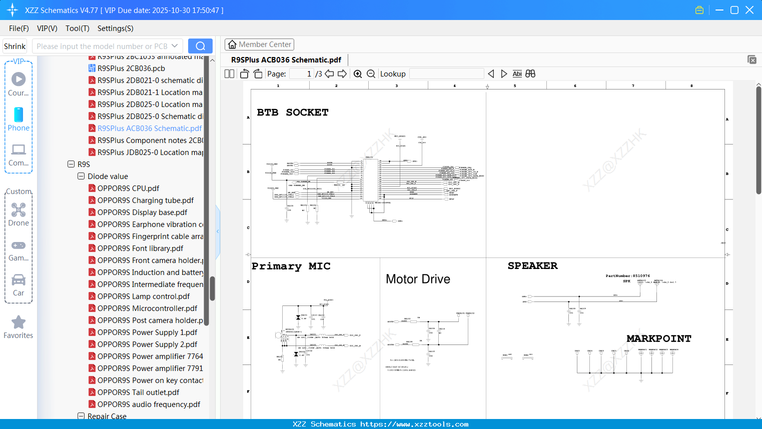 OPPO R9SPlus ACB036 Schematic